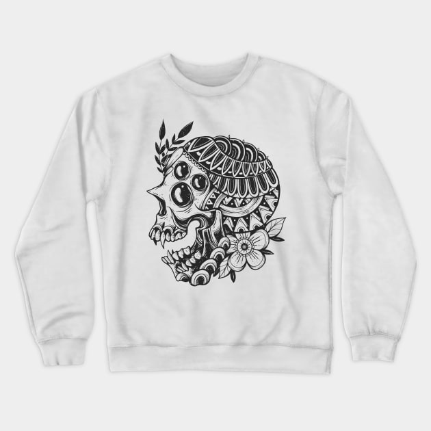 Botanical Skull Crewneck Sweatshirt by GODZILLARGE